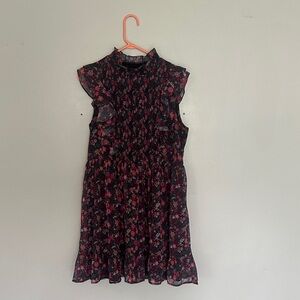 Anthropologie Ranna Gill Ruffled High Neck Dress Size L